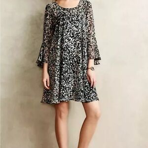 Anthropologie Paper Crown Droplets Swing Dress, EUC, Sz M